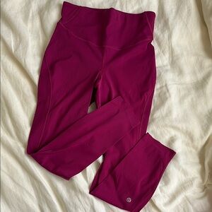 Lululemon Magenta ankle Leggings
